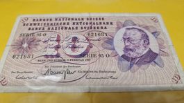 Schweizer 10er Note, 1974, Top Zustand, Rarität!