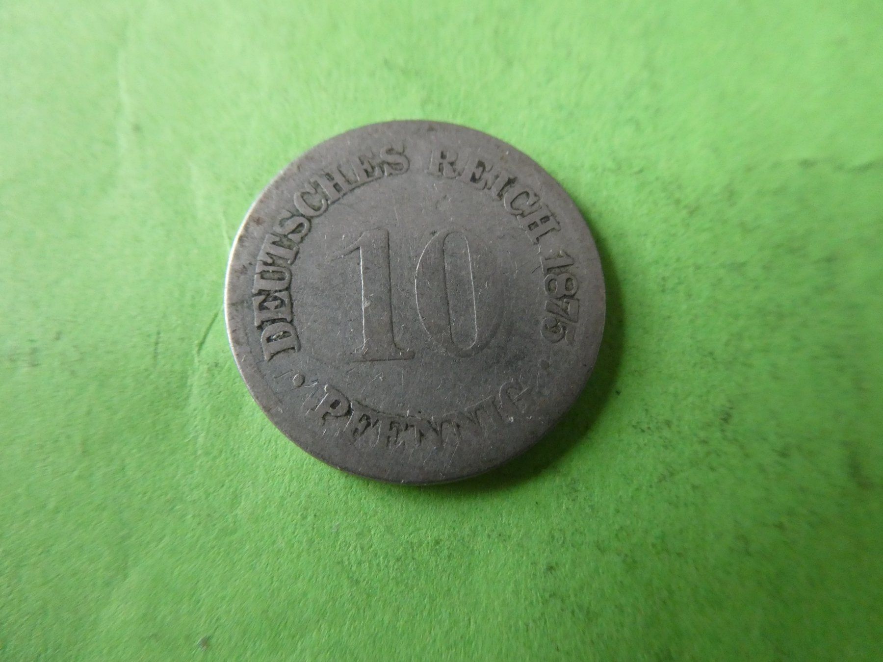 Tutti le monete: Dt. Reich 1875, 10 Pfennig – Usato da Hinterforst venduto da Rohusri
