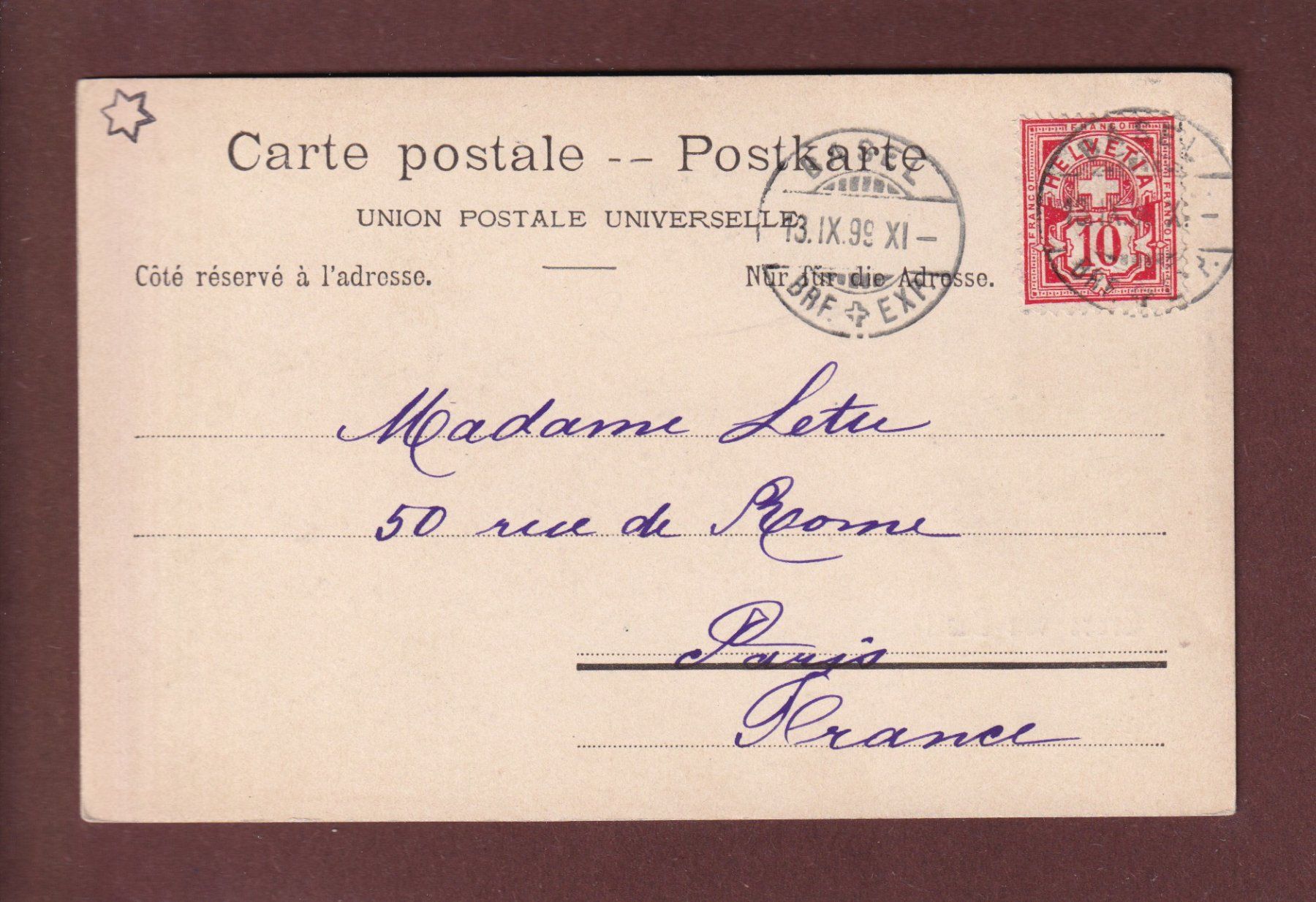 Cartoline postali: Gruss von BASEL - 1899 CPN – Usato da Pully venduto da nicecards 1