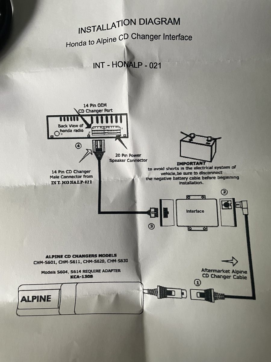 Alpine Radio: Interface autoradio Honda 99-04  -> chargeur CD Alpine – Nuovo e nell'imballaggio originale da Denges venduto da Ricautomotive 2