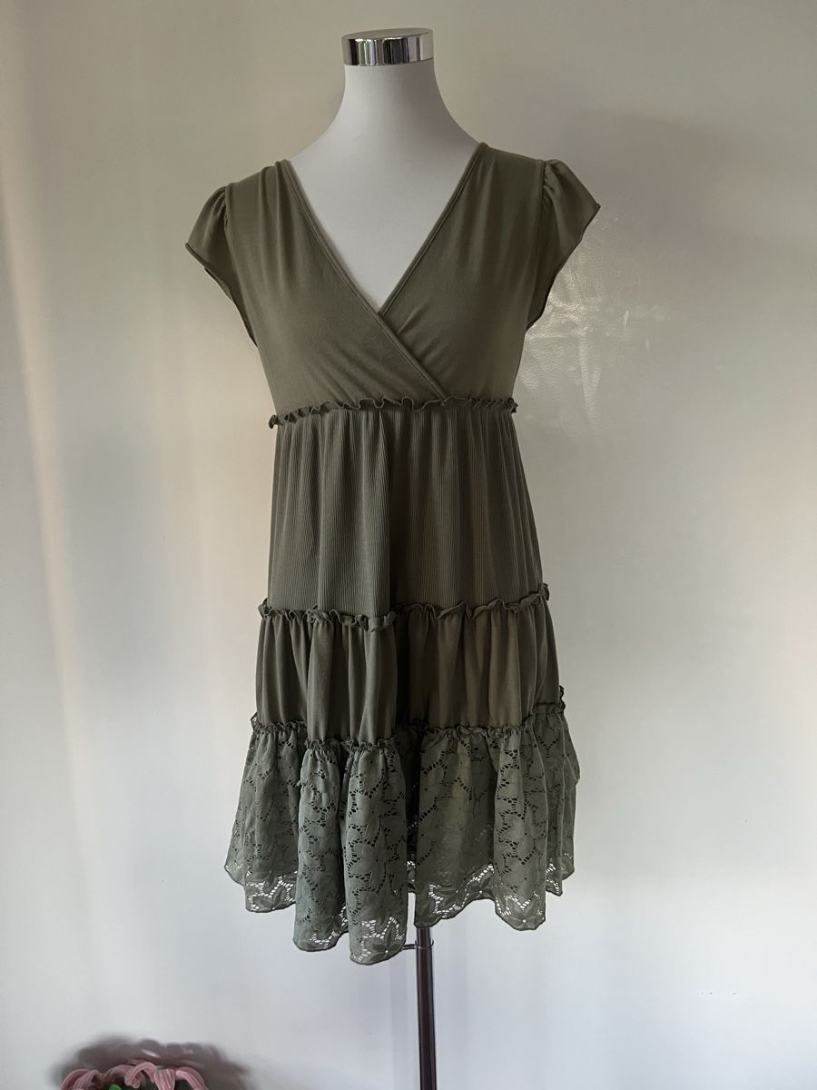 Vestiti: Kleid JACQUELINE de ROCHET Grösse L khaki – Usato da zürich venduto da kira.jj