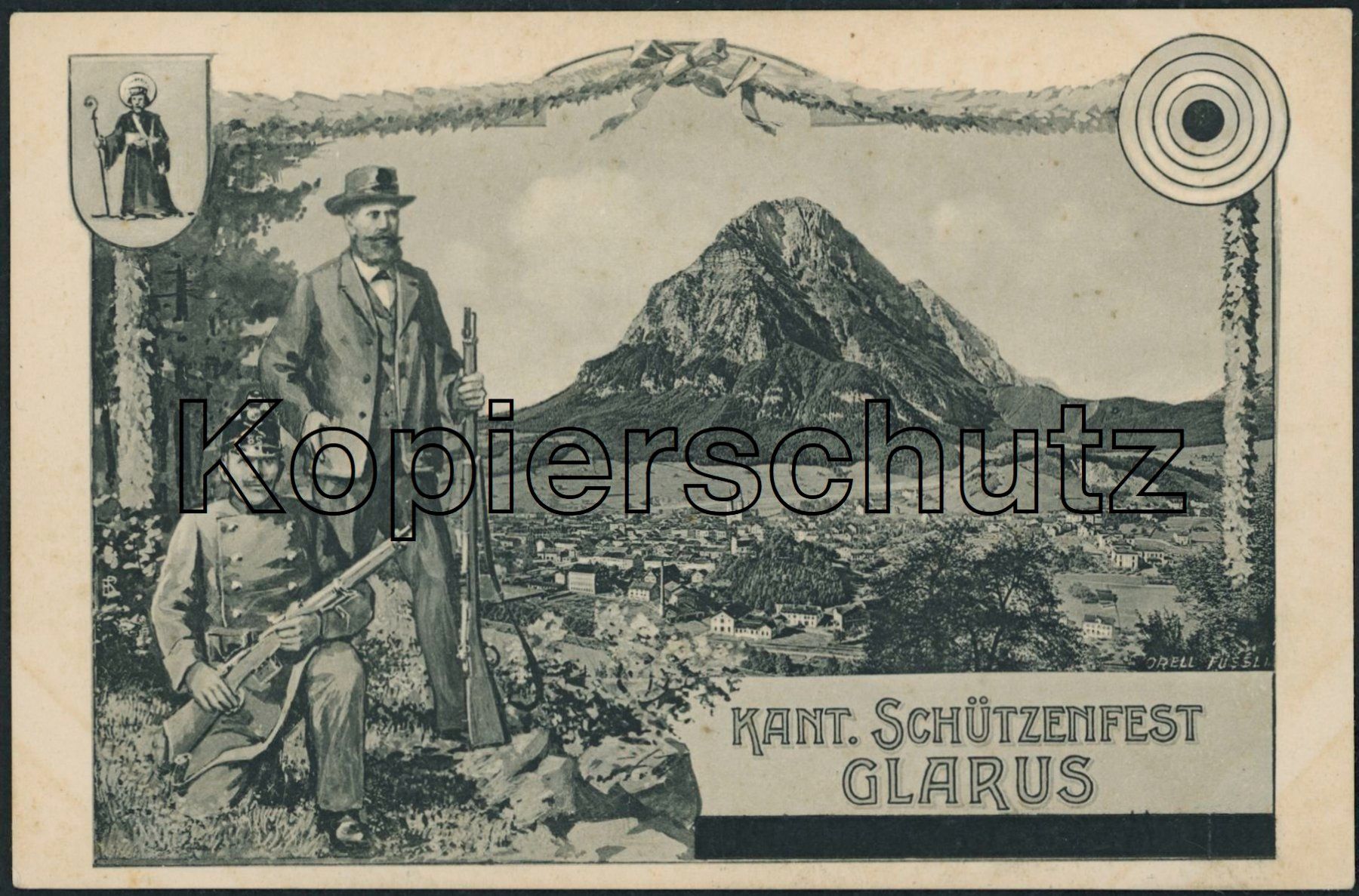 Cartoline postali: GLS Glarus - Sport - Schiessen – Nuovo (secondo la descrizione) da Schindellegi venduto da leecollect