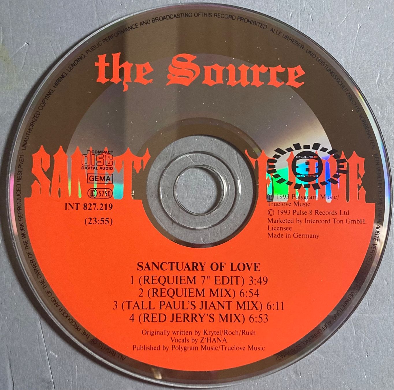 CD: THE SOURCE - SANCTUARY OF LOVE – Usato da Poliez-Pittet venduto da Newtown-Records 1