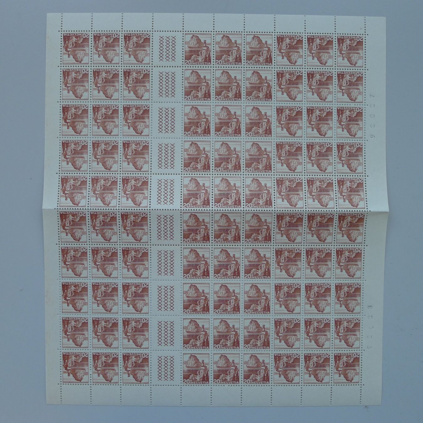 Tutti i francobolli: 1948, S59/K40 kompletter Bogen postfrisch ** Kat: 200.-+ – Usato da Sursee venduto da Luzernerraute