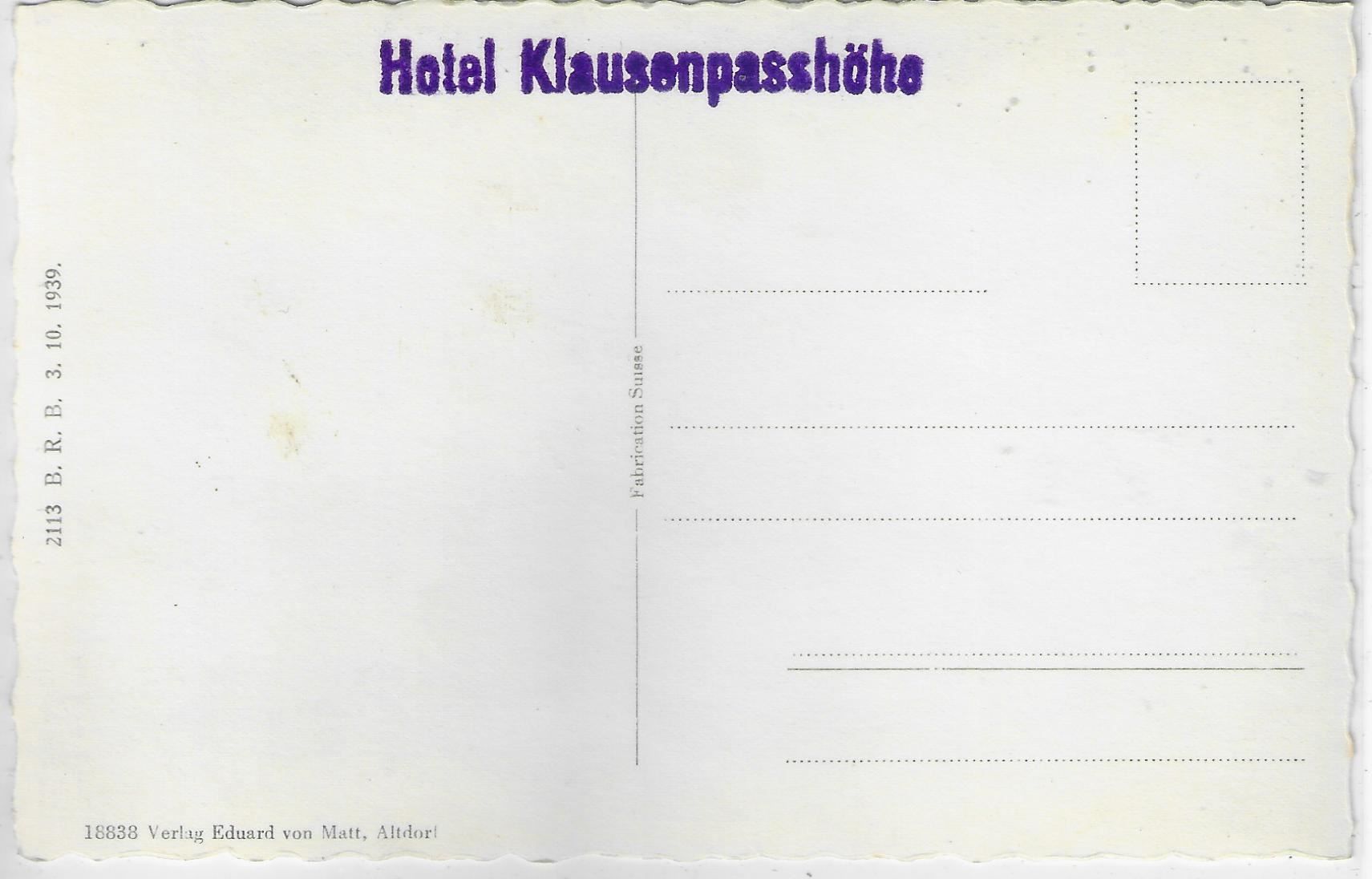 Cartoline postali: Klausenpasshöhe - Bruderklausenkapelle – Usato da Ettingen venduto da Kartenplanet 1