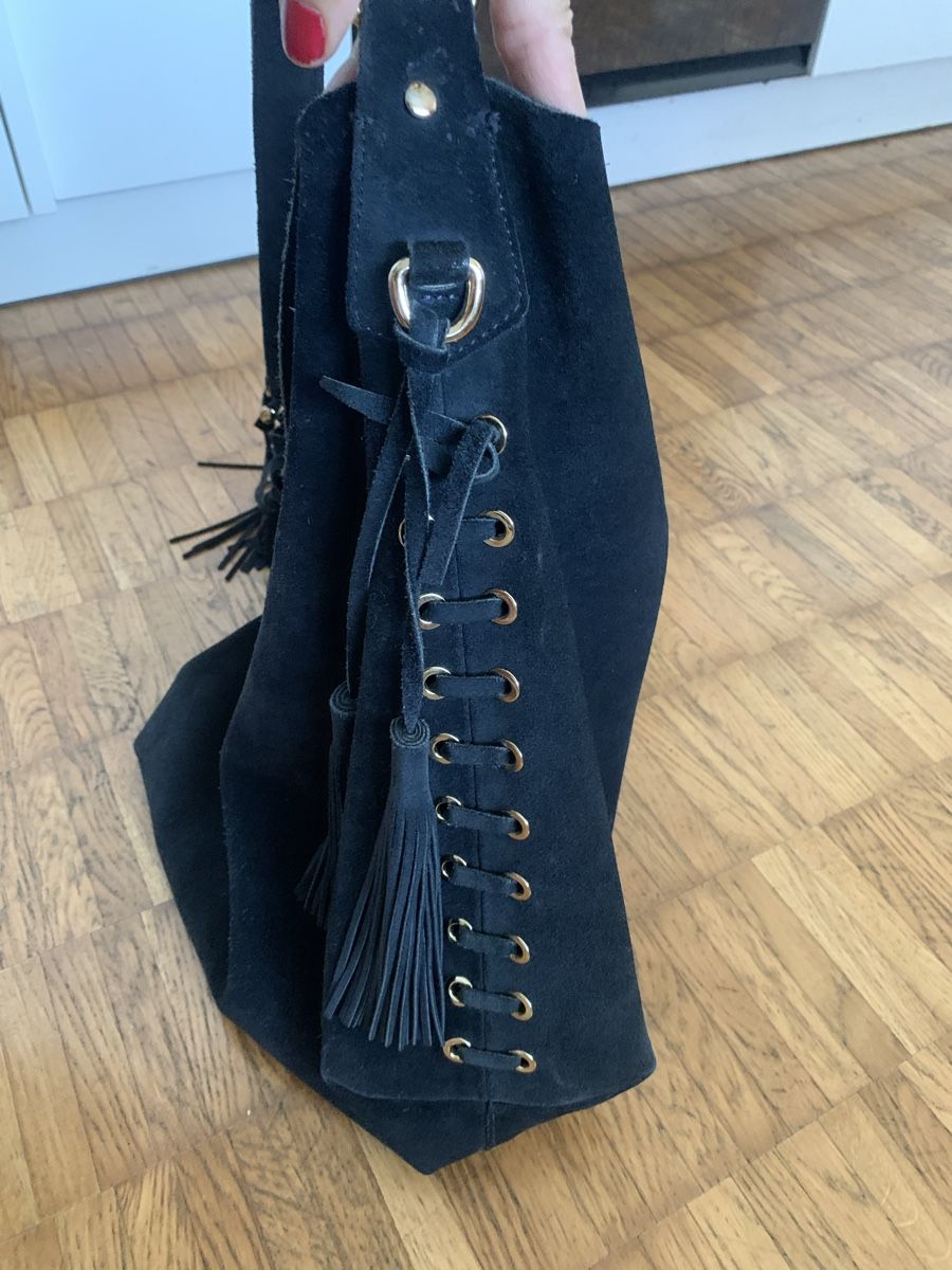 Borse da donna: Paul Kehl wildleder tasche blau – Usato da Zürich venduto da Nikuska32 6