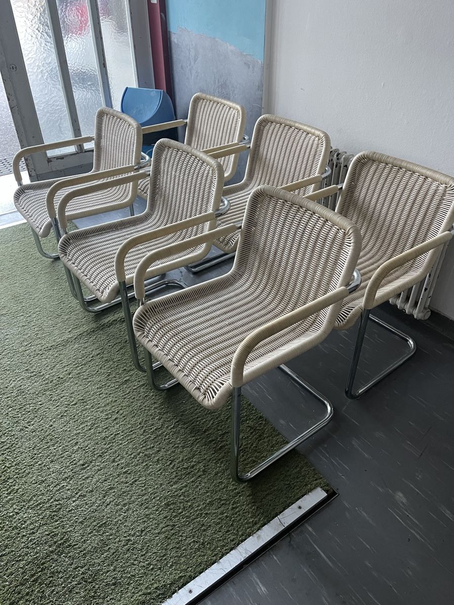 Tecta Sedie: Set aus 6 original Tecta D41 Freischwinger Stühlen – Usato da Grenchen venduto da Nur_2540 2