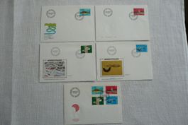 1983 5 FDC Sondermarken I Satz & Einzelmarken SBK 694 - 697