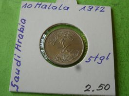 Saudi Arabien 1972,  10 Halala  unzirkuliert
