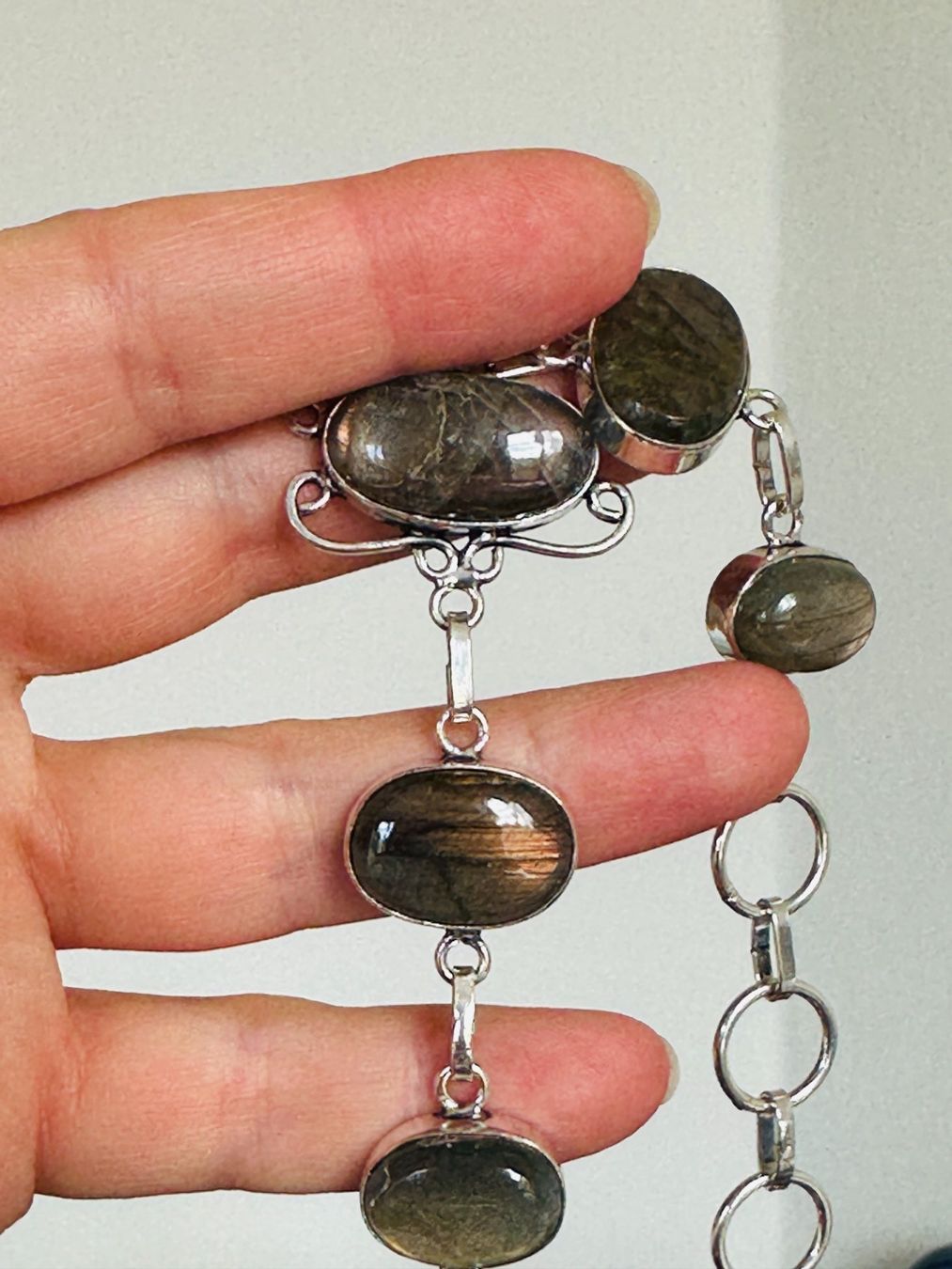 Bracciali & Braccialetti: Labradorite Gemstone Bracelet 7-8" – Nuovo e nell'imballaggio originale da Genève venduto da AGBERG 1