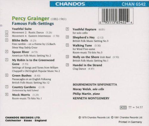 CD: Moray Welsh, Philip Martin, Kenneth Montgomery - P. Grainger – Usato da Engelberg venduto da margol 1