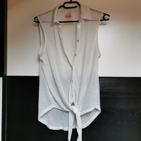 Weisses Sommertop Bluse zum Knoten Gr. M PRIMARK