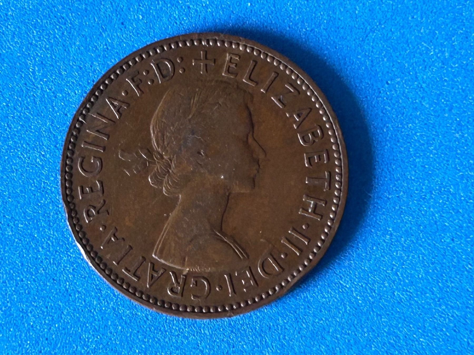 Tutti le monete: UK - Half Penny - Elizabeth II 1959 – Usato da Corcelles NE venduto da AJKader 5