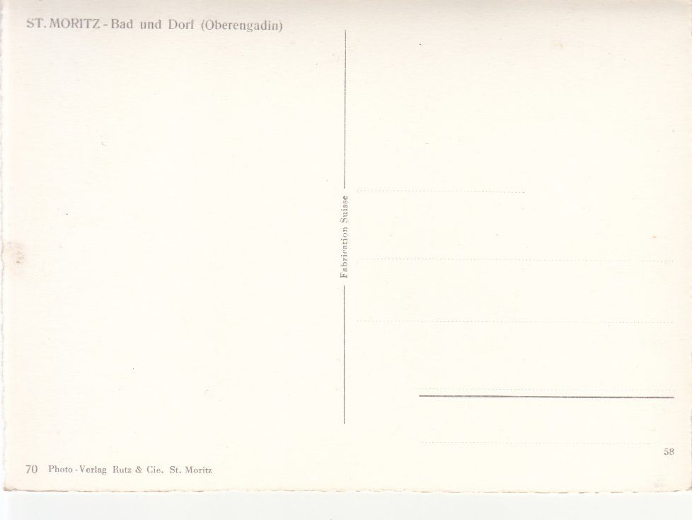 Cartoline postali: St. Moritz ca. 1950 – Usato da Bürglen TG venduto da StampGraf 1