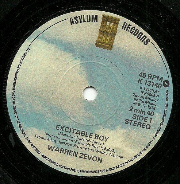 Vinyles: Zevon Warren: Excitable Boy 7" – D'occasion à Steinhausen par Vilivinili