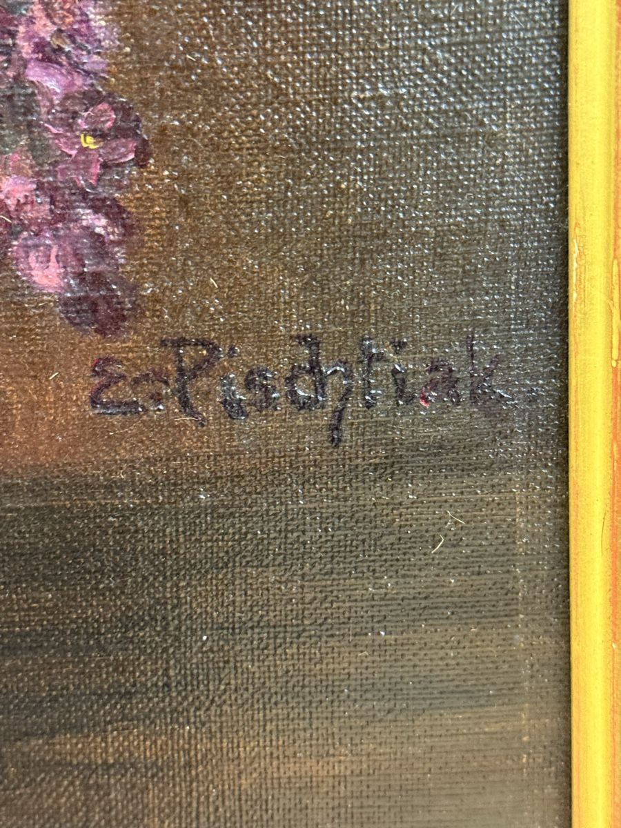 Dipinti: Schönes antikes Blumenstilleben-Ölgemälde, E. Pischtiak? – Usato da Rünenberg venduto da Fendi02 5