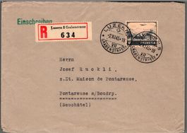 CH - Flugpost - Sonderflug - SF 43.1b - nach Pontareuse
