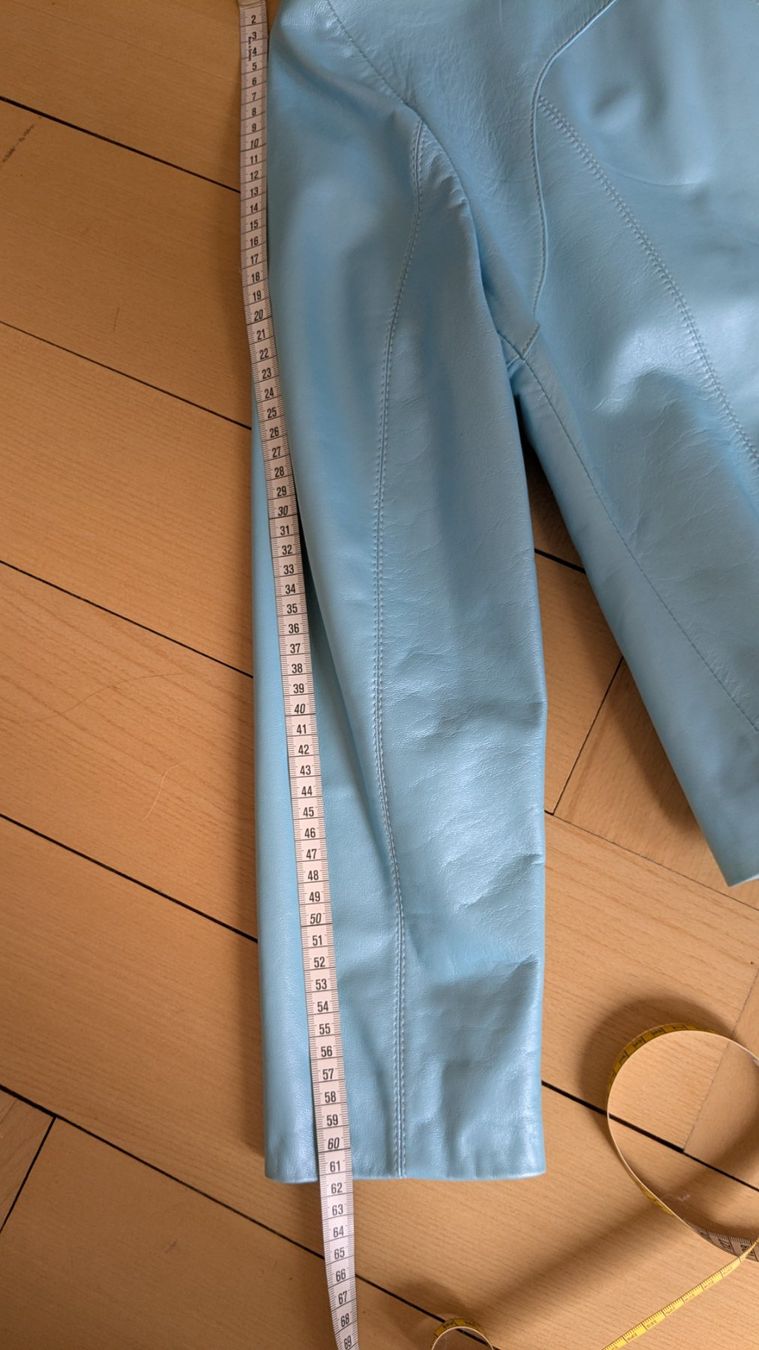 Jacken: Lederjacke hellblau, Gr. 36/38 – Gebraucht aus Zürich von Rosensbach 1