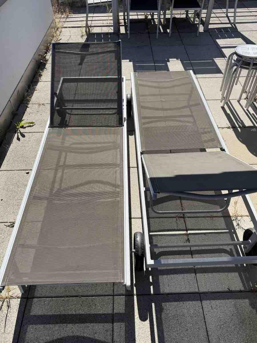 Sedie a sdraio: 2 Gartenliegen Metall mit Bespannung – Usato da Effretikon venduto da Dario_111B