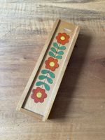 Griffelschachtel mit Blumendeko - Vintage