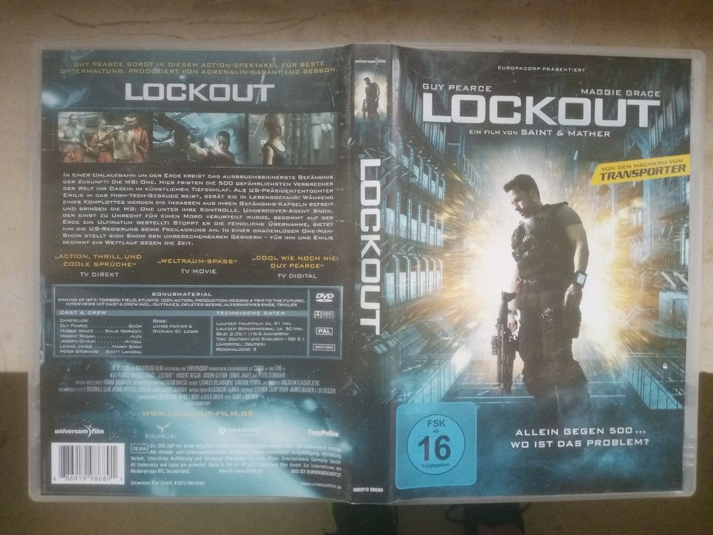 Lockout DVD, Guy Pearce, Action Thriller, Summer Blockbuster (Gebraucht ...
