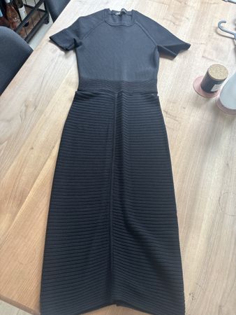 Maje Dress Black Size 1 Short Sleeve Knit