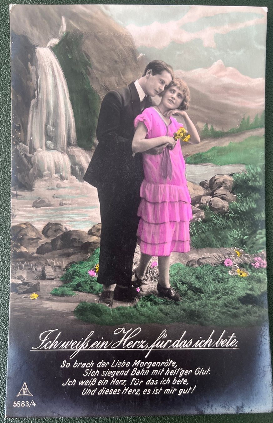 Cartoline postali: AK Liebeskarte mit Spruch – Usato da Biberist venduto da Edelfloh
