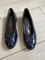 Cinzia Valle Ballerinas Gr. 39, Navy, Lack, top Zustand