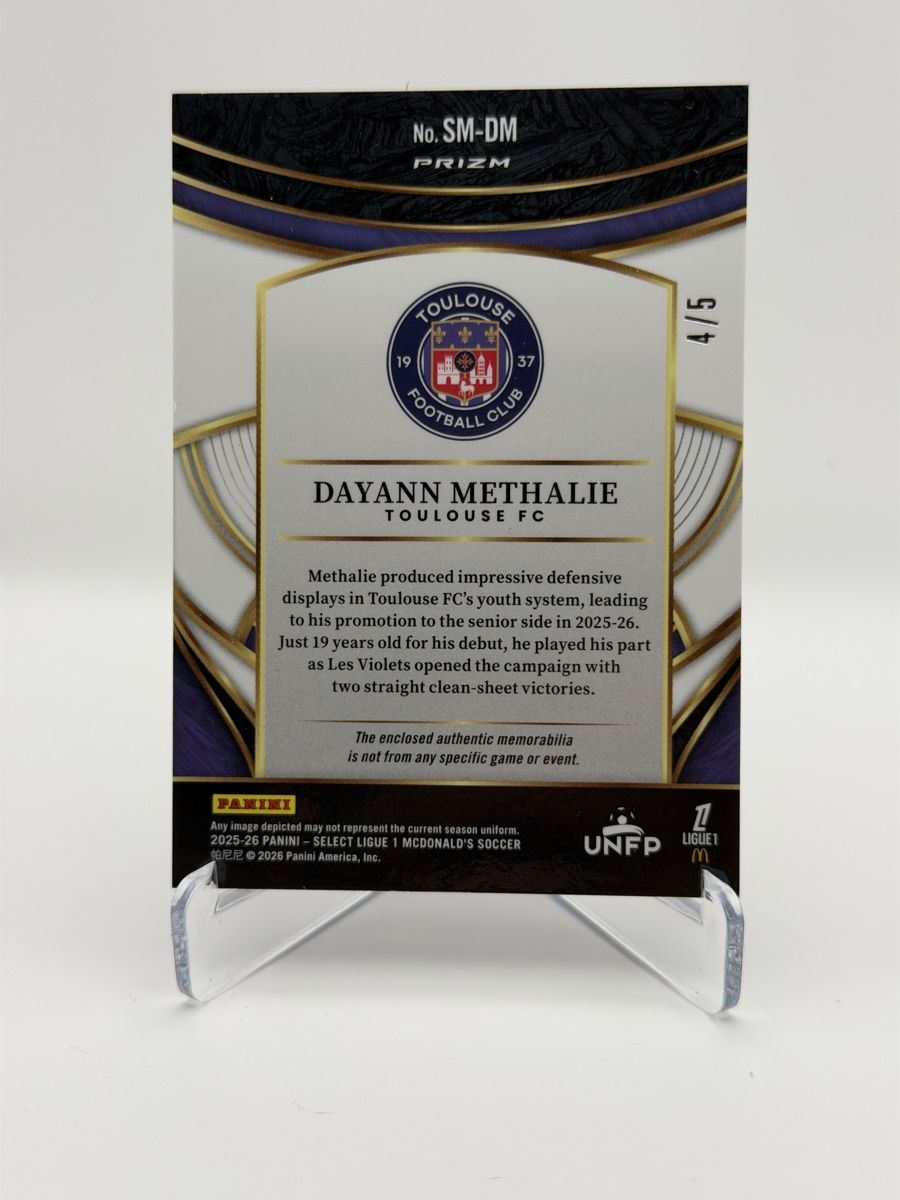 Panini Sammelbilder & Trading cards: Dayann Methalie RC – Select Ligue 1 Patch /5 – Gebraucht aus Praz (Vully) von ShoreCardCo 1