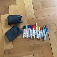 Textilstifte Set mit 2 Victorinox Mäppchen, Top Zustand