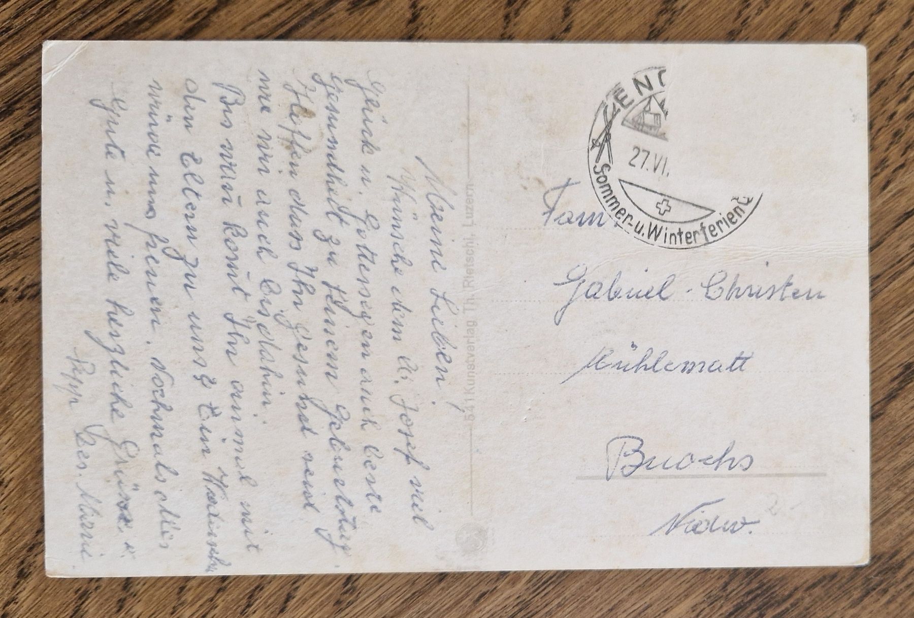 Cartoline postali: Trübsee ob Engelberg, Alpenrosen  – Usato da Ebikon venduto da Donar50 1