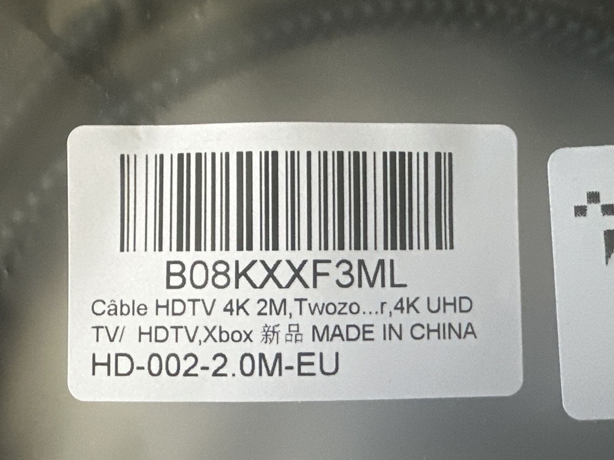 Cavi: HDMI Kabel 2M 4K, Neu, Twozoh, Winkel Stecker – Usato da Zürich venduto da Chaeffeler 3
