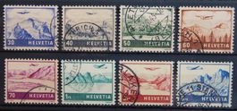 Schweiz Flugpost Kat. F27-34 gest. 1941 Kat. 34 Fr.
