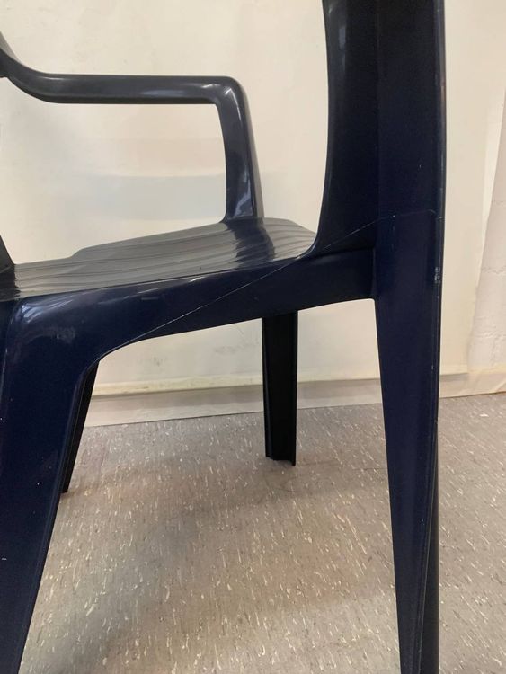 Gartenstühle Kunststoff blau 2erSet stapelbar L 5024 Kaufen auf Ricardo
