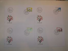Pro Patria FDC 2005 Nr. 288 - 291 Baudenkmäler der Schweiz