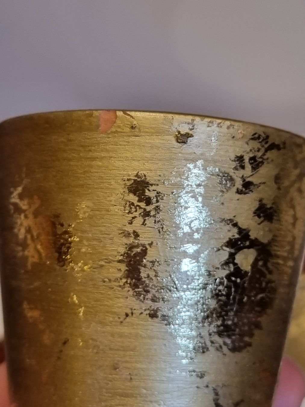 Vasi per fiori: 4 Mini-Übertöpfe in Antik-Gold / Altgold – Usato da Scharnachtal venduto da devin03 5
