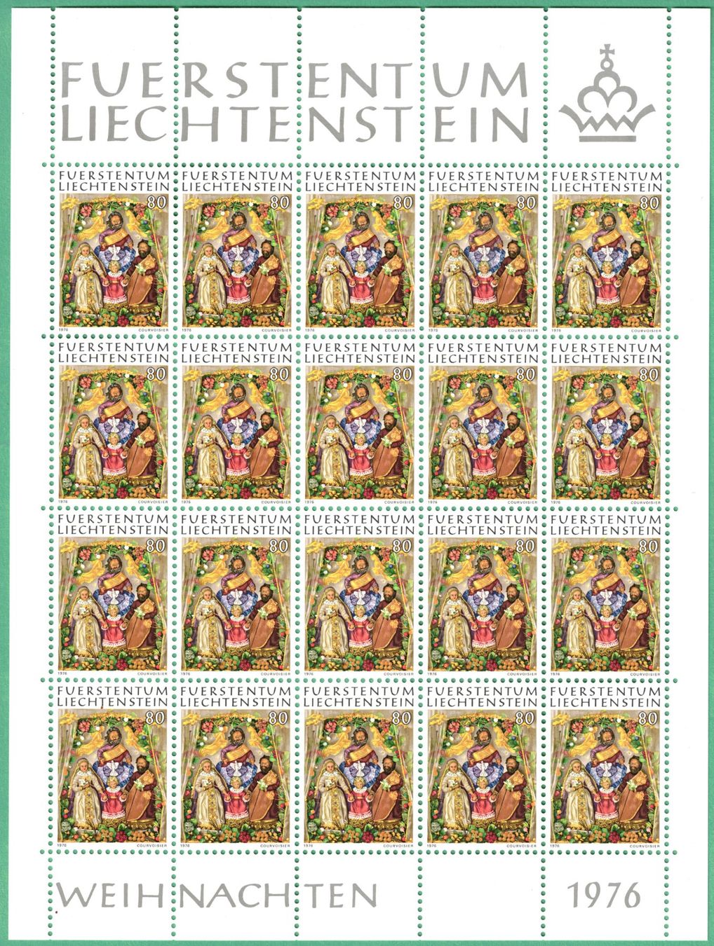 Tutti i francobolli: Kleinbogen Weihnachten  1976       postfrisch – Nuovo (secondo la descrizione) da Mellingen venduto da Ginger 1