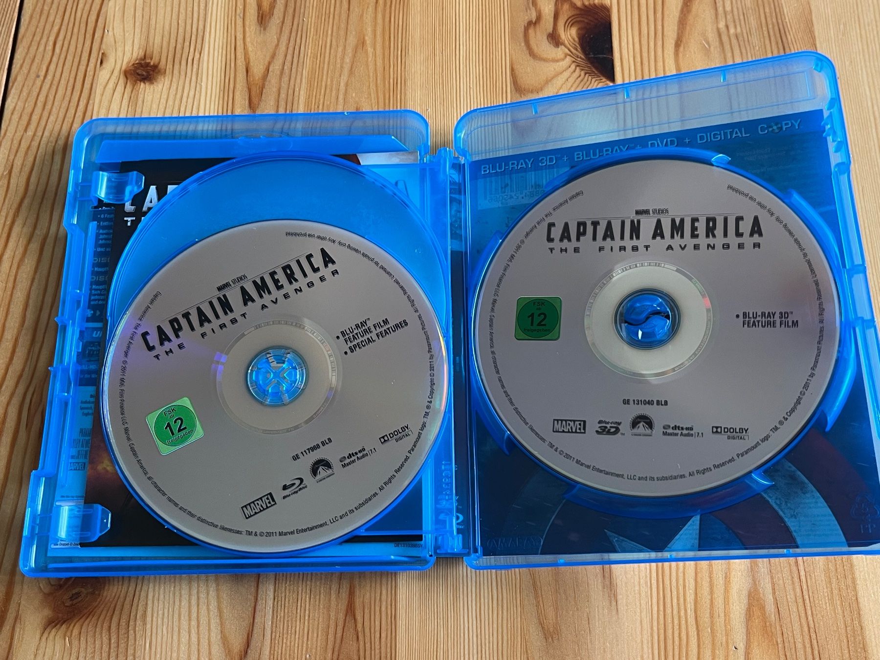 Alle DVDs: Captain America Blu-Ray 3D + Blu-ray + DVD – Gebraucht aus Zürich von Gurkis 3