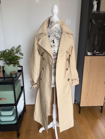 Hallhuber Gr.34 Damen Trenchcoat beigefarben