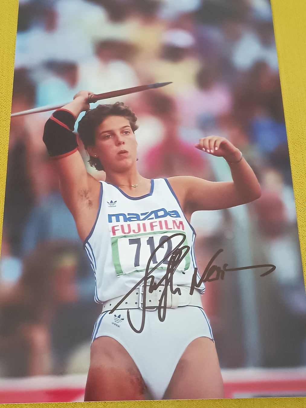 Autografi: Steffi Nerius - 20x30 cm - Leichtathlet – Usato da Menziken venduto da Artographs