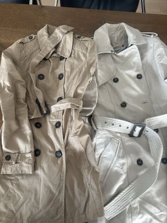 2 Mäntel/Trenchcoat - 1 gratis - beige - Gr. S