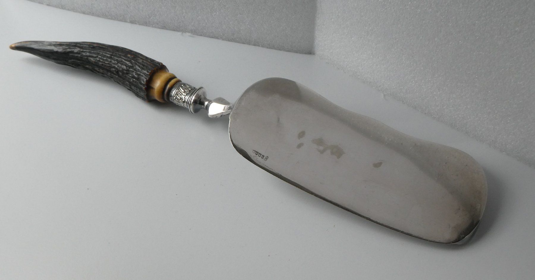 Tischset: Krümeltablett Tischstaubschale Horn Geweih versilbert EPNS – Gebraucht aus Frauenfeld von Astra13 8