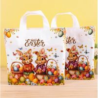 30x25cm Osterhasen-Plastik-Tragetasche mit Griffen