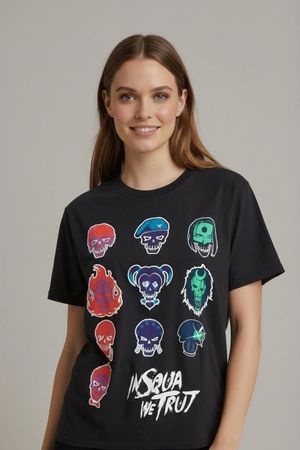 Offizielles Suicide Squad Film-T-Shirt - Charakter-Schädel
