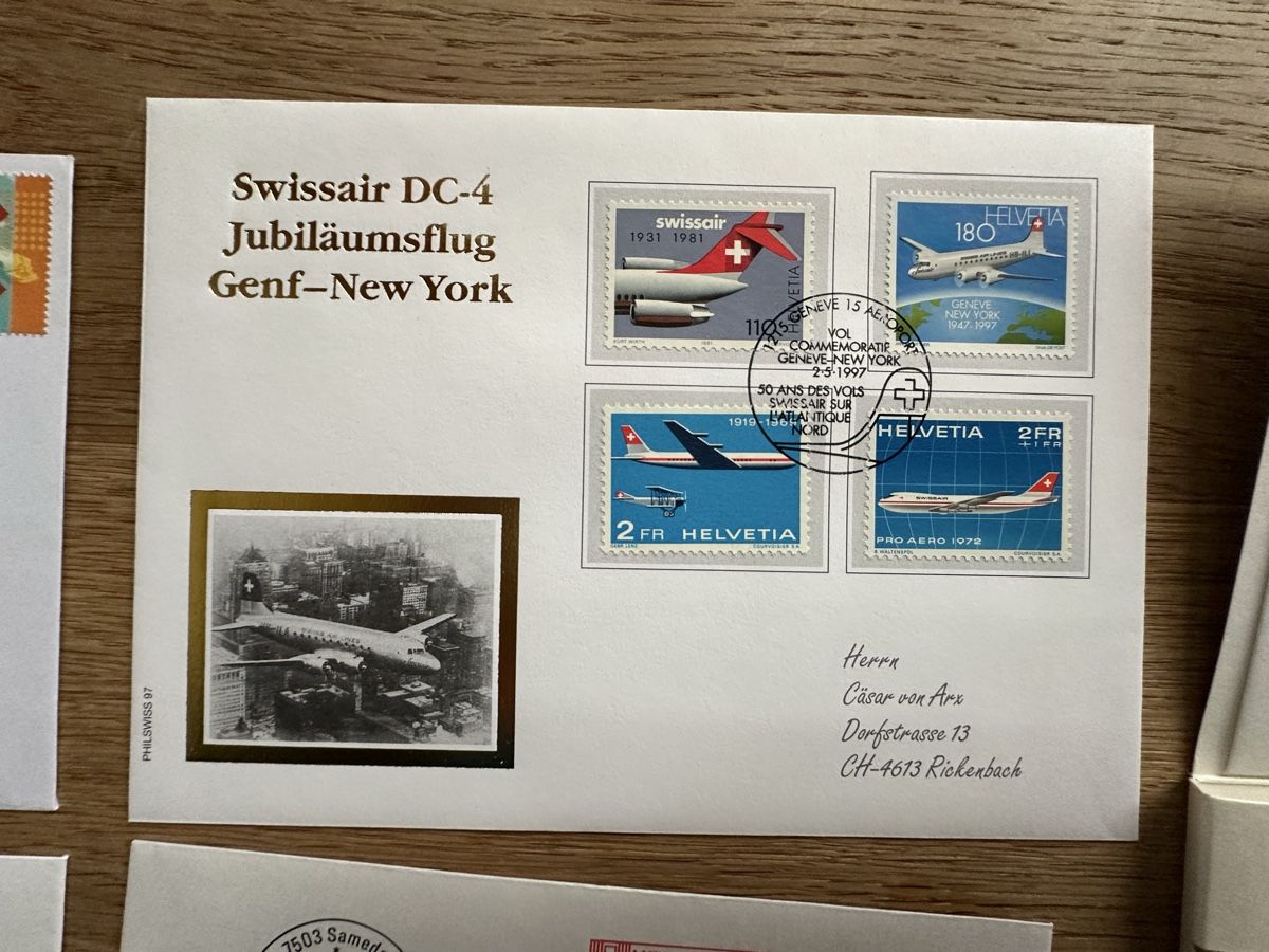Tutti i francobolli: Schweiz - 22 FDC und Sonderbriefe FLUGPOST  – Usato da Schmitten / FR venduto da Samsara169 5