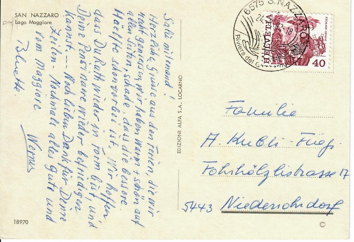 Cartoline postali: San Nazzaro – Usato da Hochdorf venduto da Ziegel-16 1