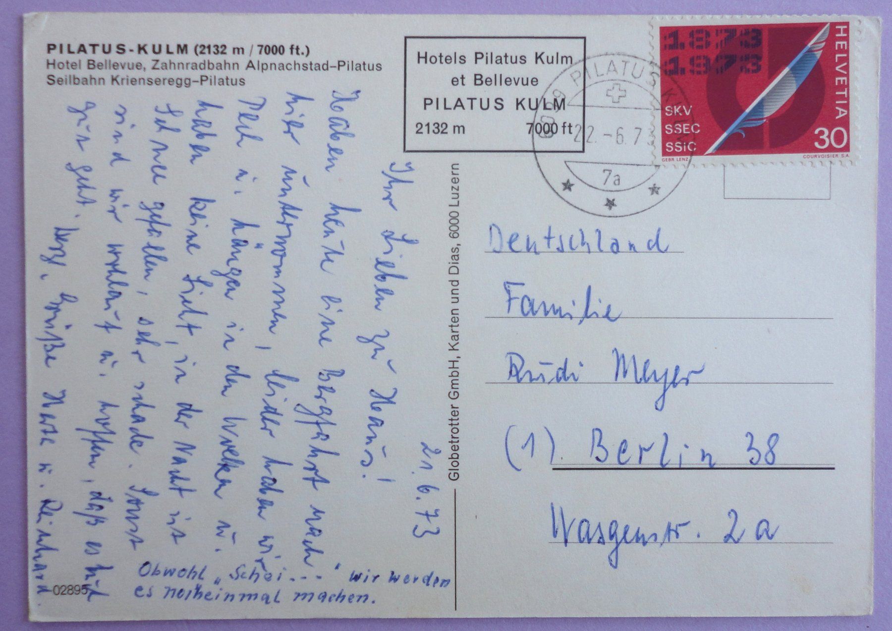 Cartoline postali: Pilatus-Kulm - Hotel Bellevue – Difettoso da Fétigny venduto da Billy2miny 1