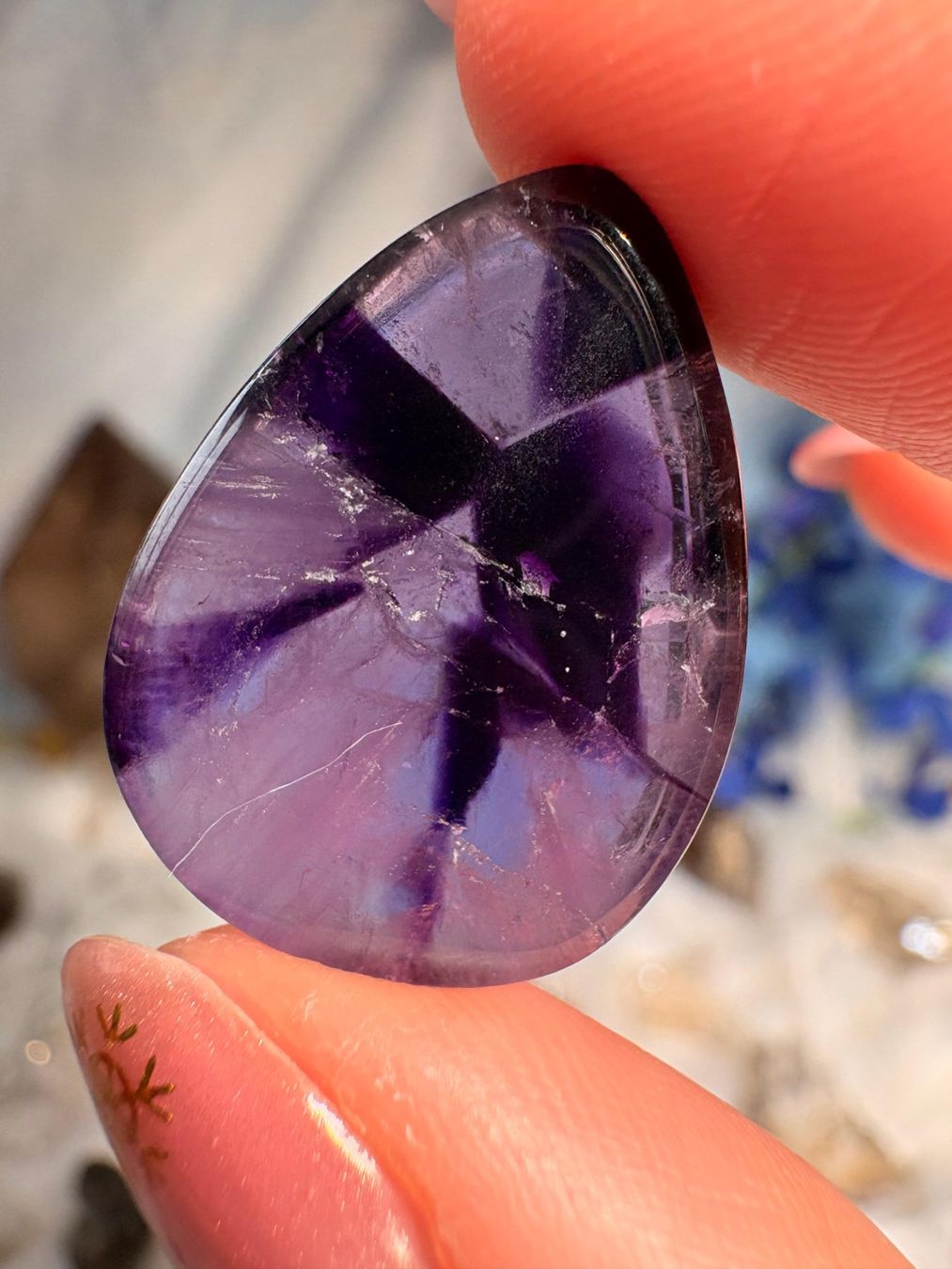 Pietre preziose: Trapiche Amethyst Cabochon – Nuovo e nell'imballaggio originale da Neuheim venduto da m.hald 3