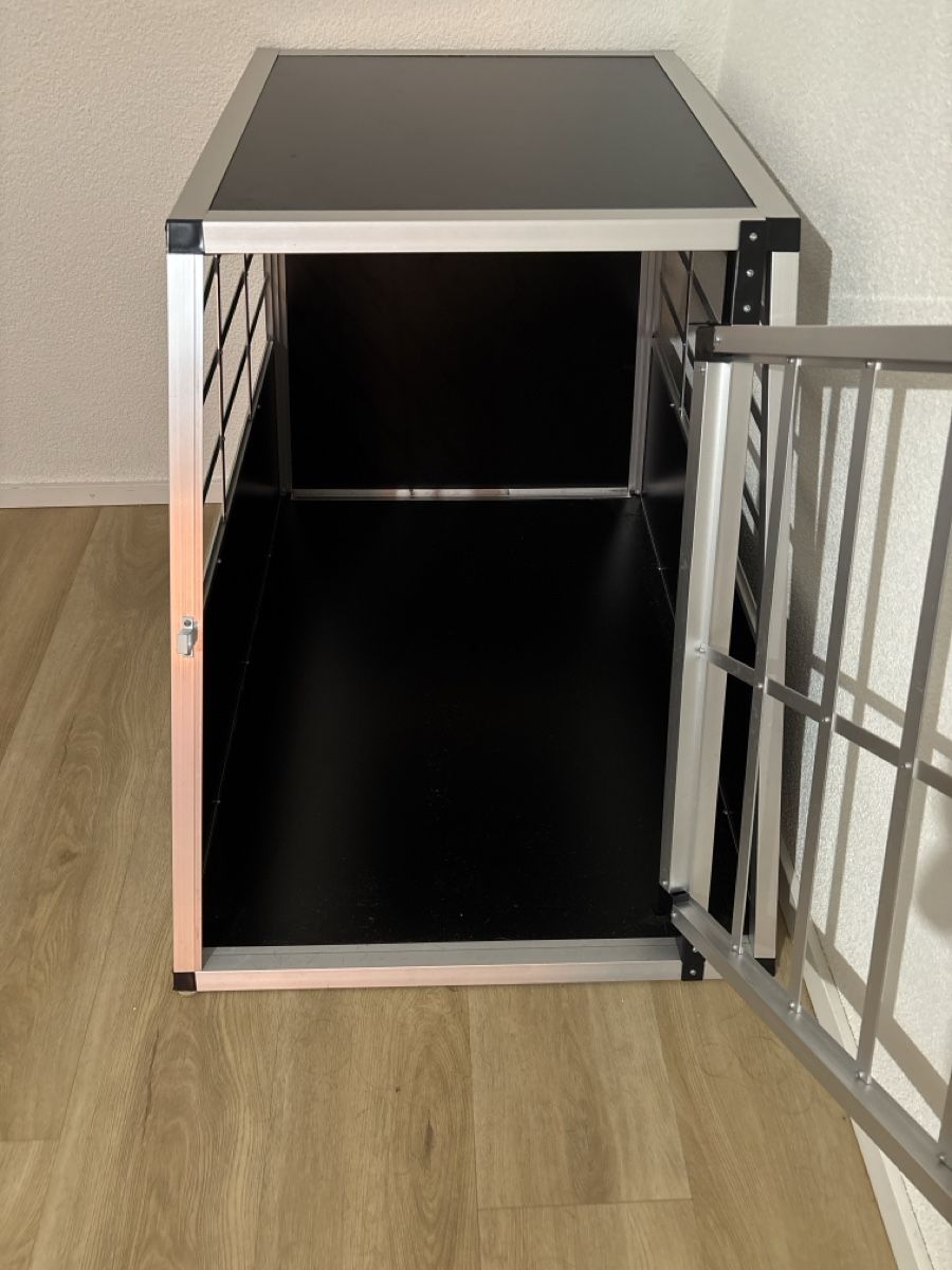 Gabbie, trasporto & Sicurezza: Hundebox fürs Auto oder zu Hause aus Holz und Metall – Nuovo (secondo la descrizione) da Zürich venduto da zimtstern45 1