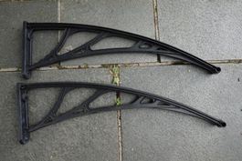 2 Träger gebogen Kunststoff schwarz